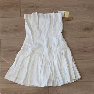 White Pleated Dress | Brand New